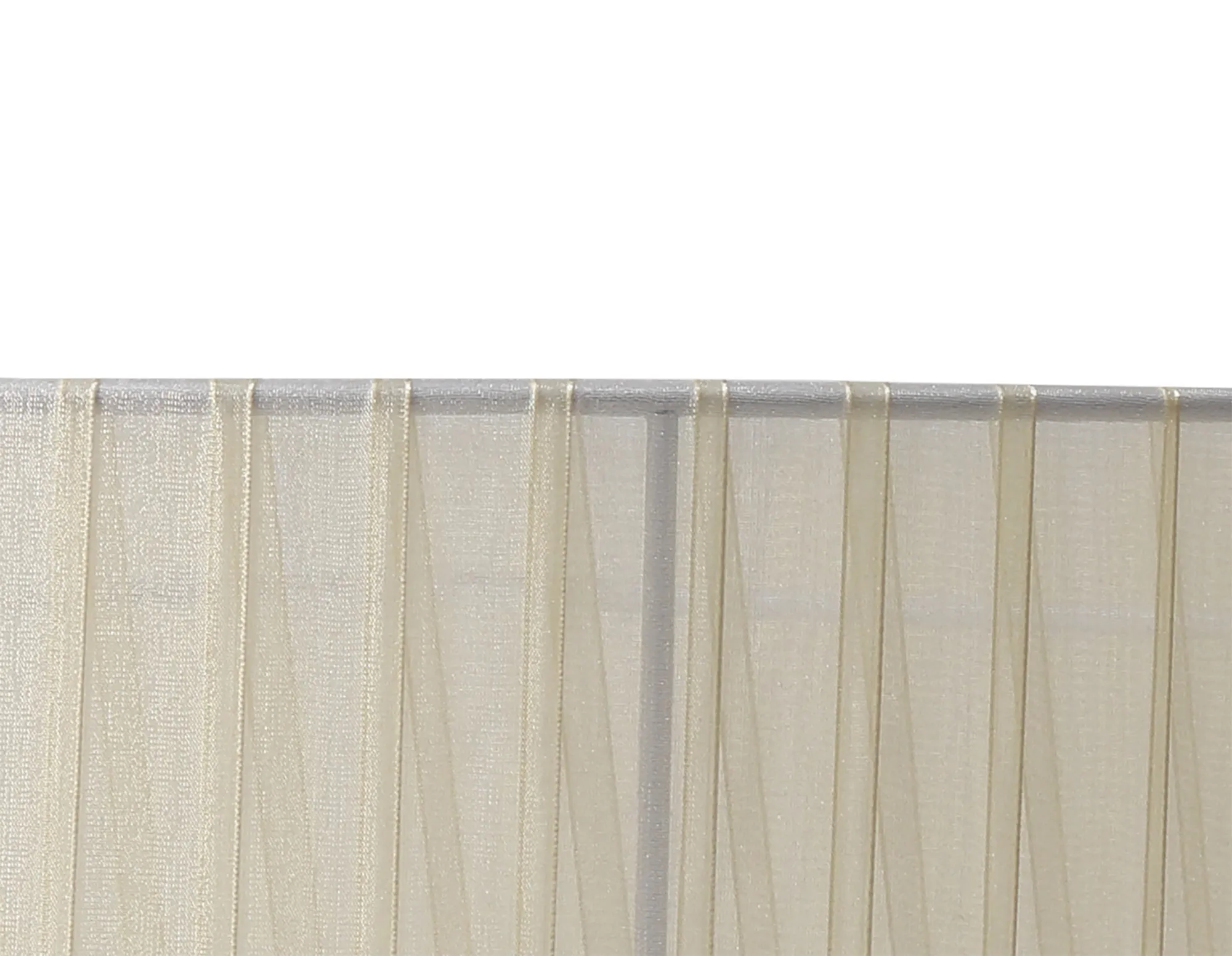 Banyan 3 Light Multi Arm Pendant With 45cm x 15cm Organza Shade Satin Nickel/Cream DK0873  Deco Banyan SN CR